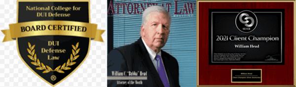 Georgia DUI lawyer Bubba Head has practiced criminal defense for over 45 years. Her is Board-Certified in DUI defense.
