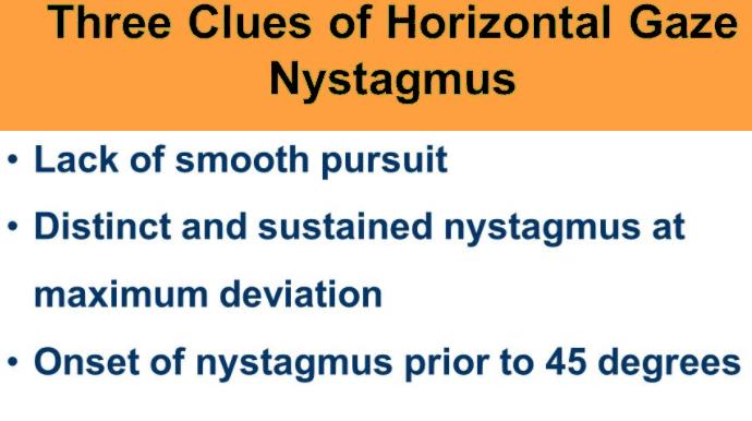 horizontal gaze test