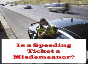 Is a speeding ticket a misdemeanor in Georgia? Yes. In Georgia, all speeding tickets are moving violations