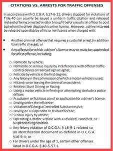 Citation vs Arrest